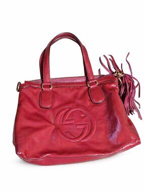 Authentic Gucci Soho Patent Leather Tote – Hot Pink